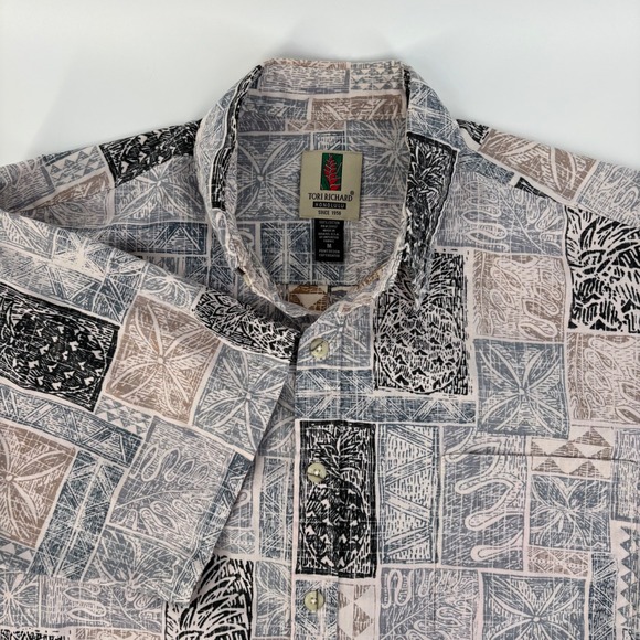 Tori Richard Other - Tori Richard Honolulu Mens Medium Cotton Pineapple Tribal Aloha Shirt Hawaii